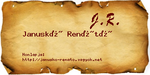 Januskó Renátó névjegykártya