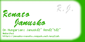 renato janusko business card